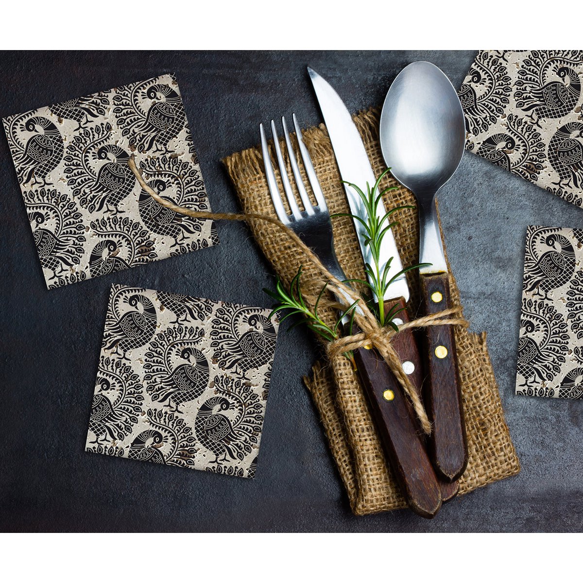 Stone Coaster Set - Rosalie