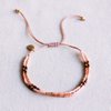Doppel -Miyuki -Armband - Pink/Nude/Bordeaux