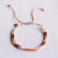 Double miyuki bracelet - pink/nude/bordeaux