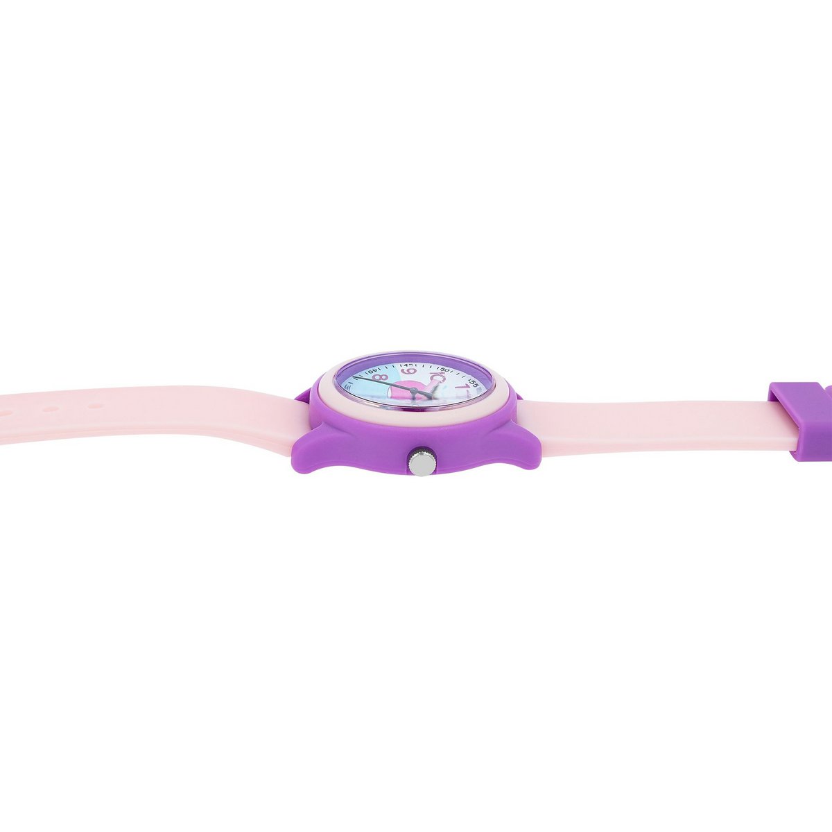 Orologio per bambini Q&Q con cinturino in silicone, "Whale", 10 bar, rosa