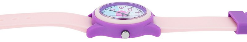 Orologio per bambini Q&Q con cinturino in silicone, "Whale", 10 bar, rosa