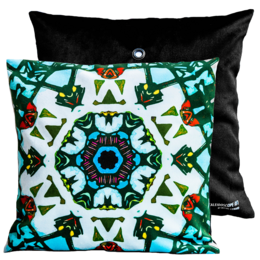 Cojín de terciopelo Kaleidoscope%234 firmado Michel Lienard