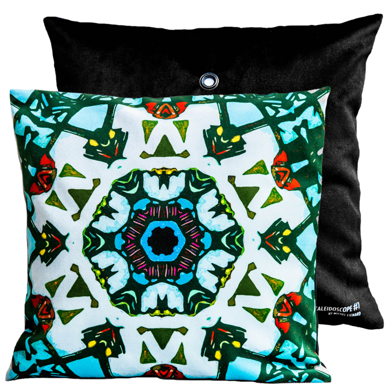 Samtkissen Kaleidoscope% 234 signiert Michel Lienard