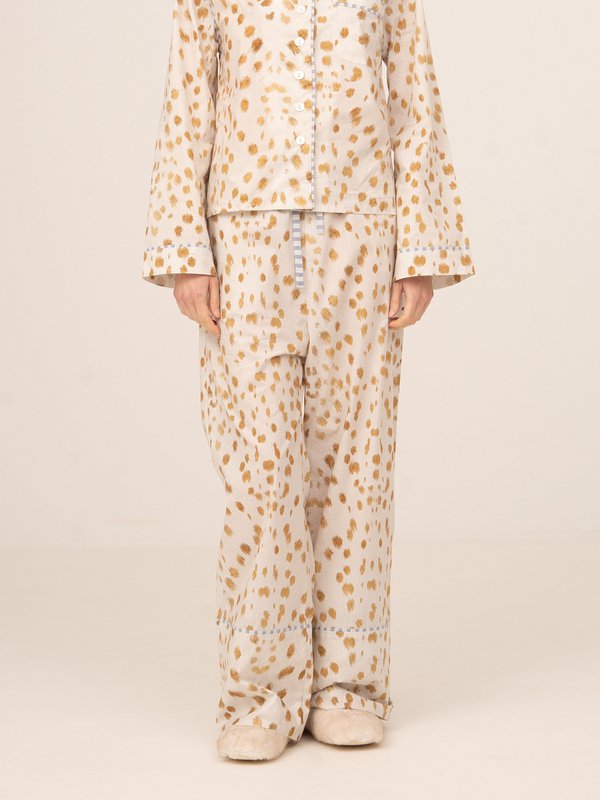 Hvide Bambi Deer Print Pyjamasbukser