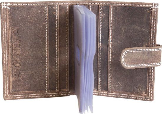 Chanthohoder impara il supporto per carta di credito RFID in pelle anti -skim con zip vintage