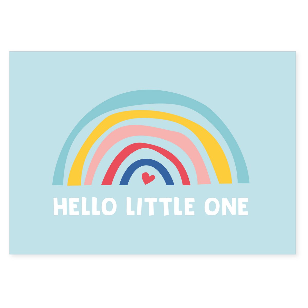 Postkarte "Hello little one" (blau) aus Recyclingpapier