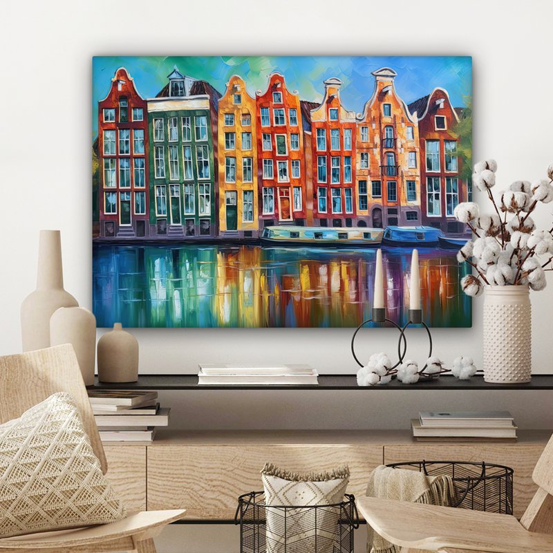 Canvas Painting - Wall Decoration Amsterdam - Oil - Grease - Painting - Art - Wall Decoration Living Room - Bedroom Decoration - Room Accessories - Canvas Paintings