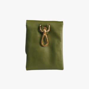 Pooch leather | Stylish Reward Bag for Dog Biscuits and Poop Bags - Green