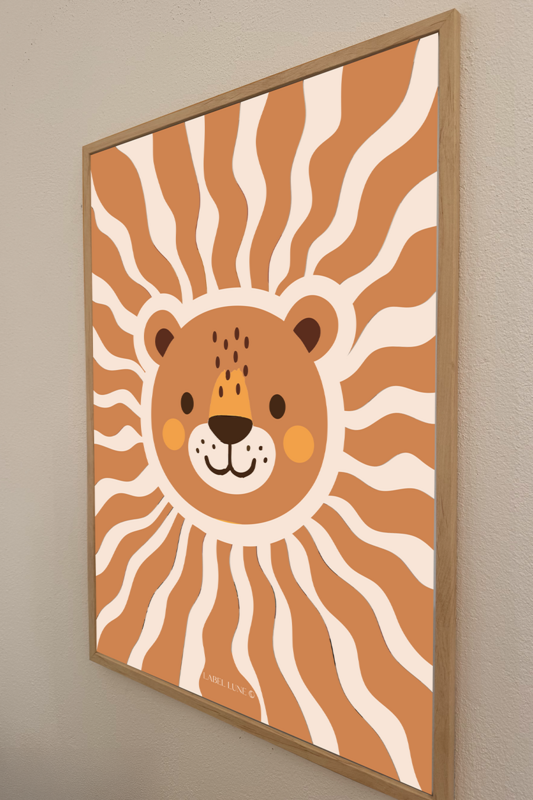 Plakat børneværelse - Lion Lio