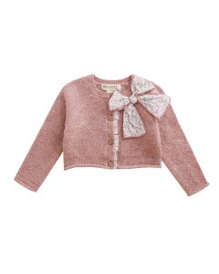 Gebreid vest, knopen en strikkraag, 6-24M, BGI86536