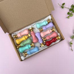 Mini mezcla de sellos de cera 3D con mango - Sello de cera de sellado