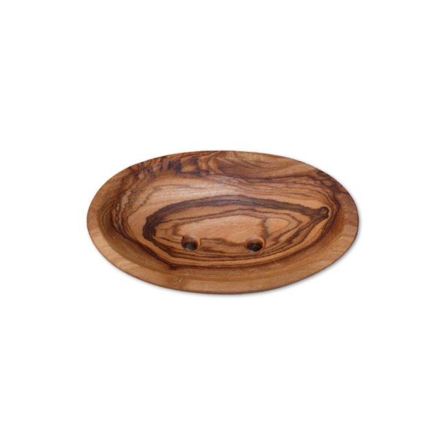 Sæbeskål oval ca 9 – 11 cm af oliventræ