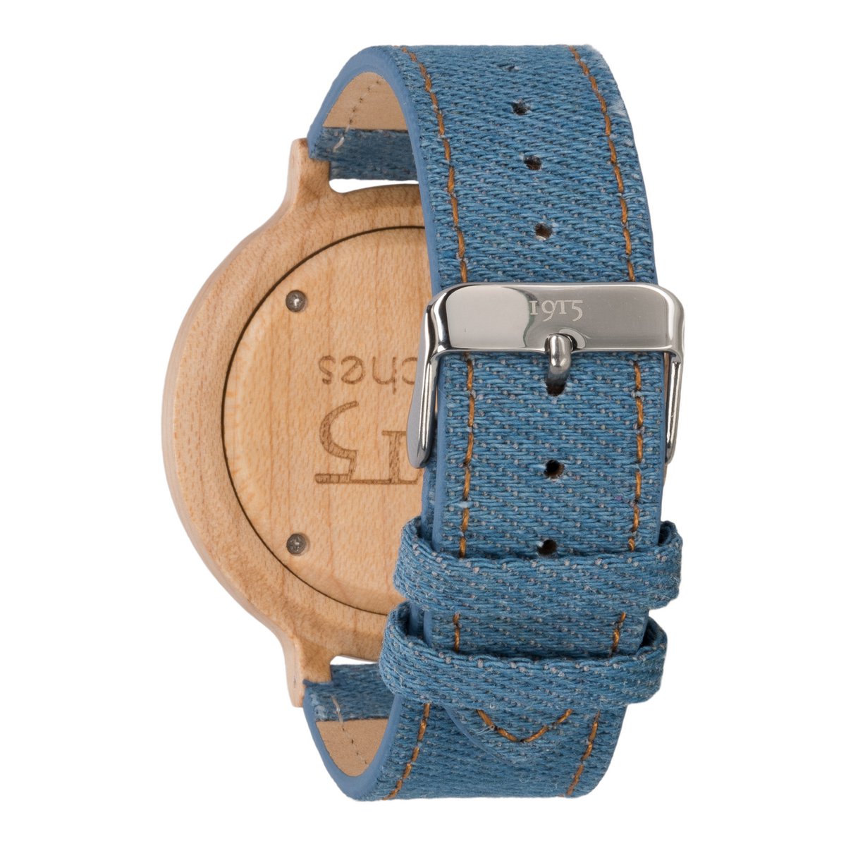 1915 reloj hombres denim crudo