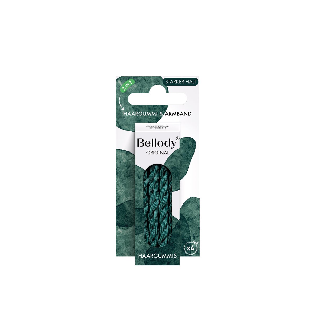 Haarelastiekjes Groen - Bellody®(4 st.) - Stijlvolle gevlochten haarelastiekjes