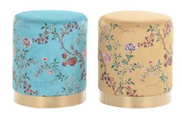 REPOSAPIES POLIESTER METAL 32X32X38 FLORES 2 SURT. LD190969