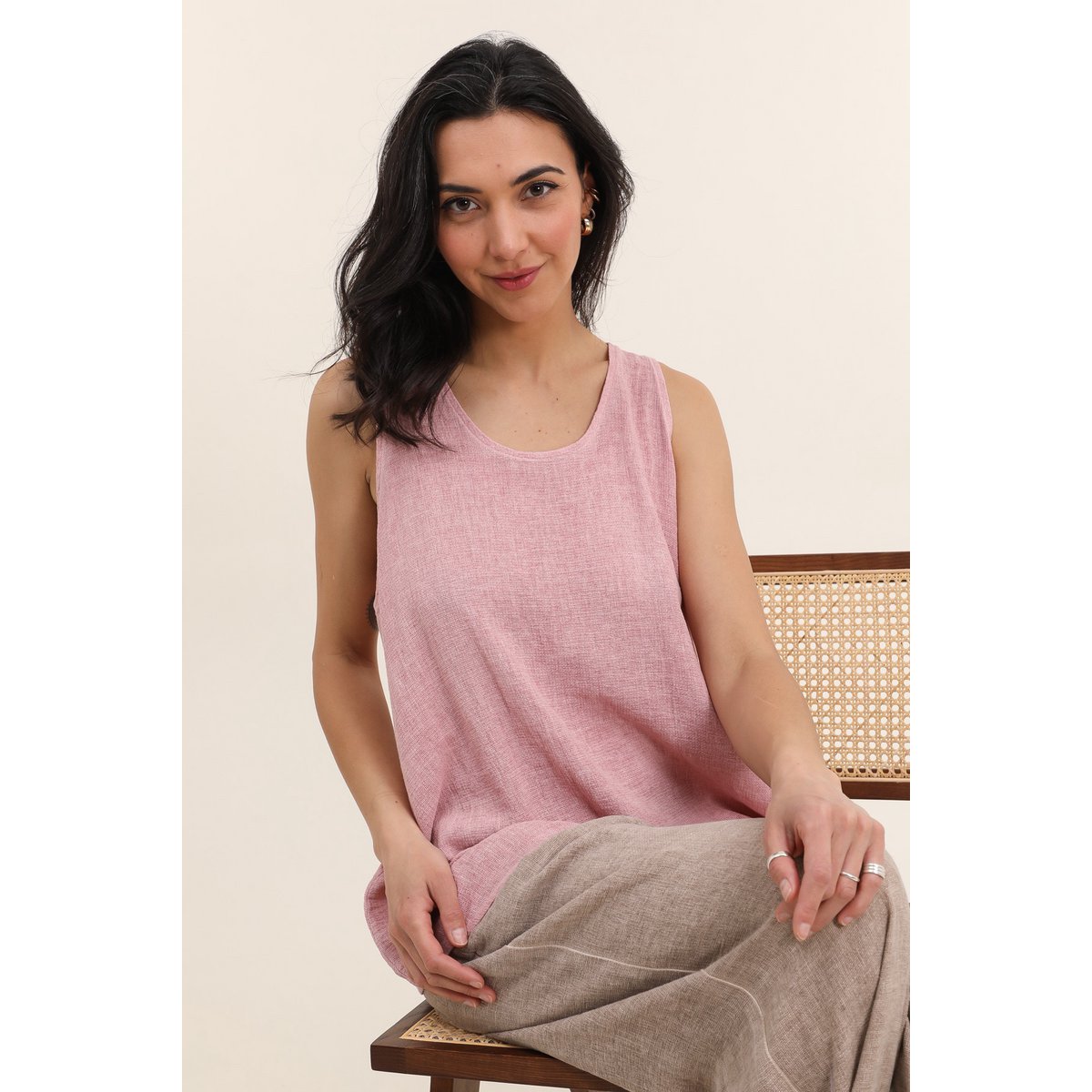 Linen tank top REF. 9168