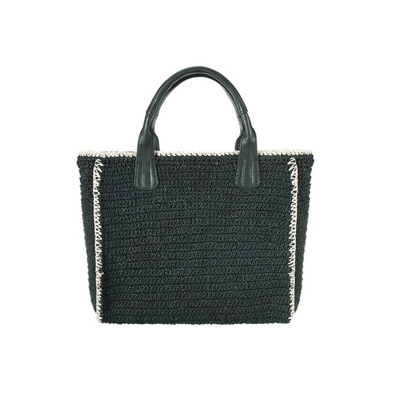 SEABREEZE SHOPPER raffiabast zwart