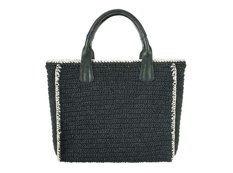 SEABREEZE SHOPPER raphia noir