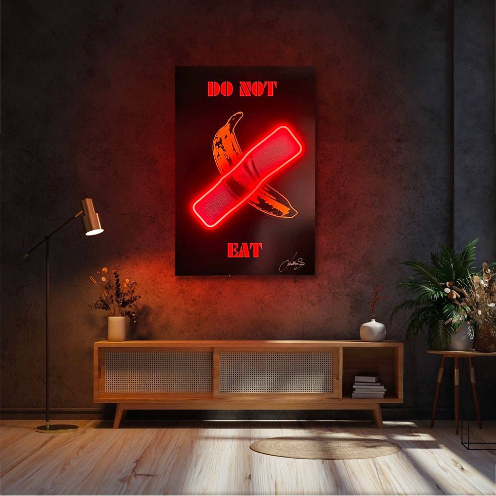 No comas este plátano V.2 | Arte de pared LED