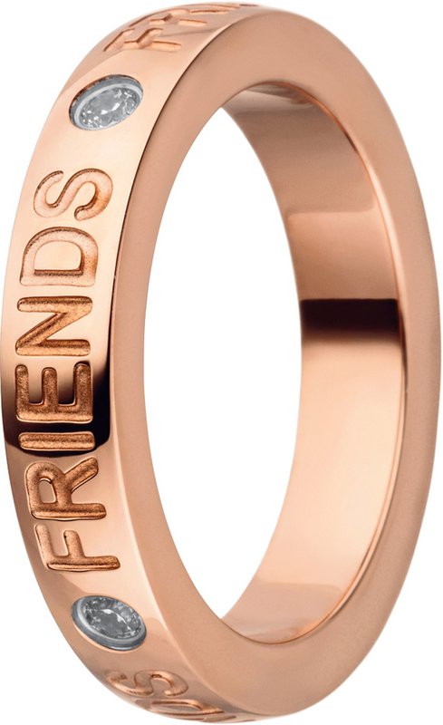 Ring binnen 4 mm gewelfd gepolijst Friends rosé