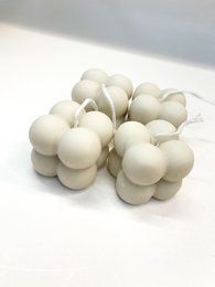 Bubble Candle Beige (small) - Small Beige Bubble Candle