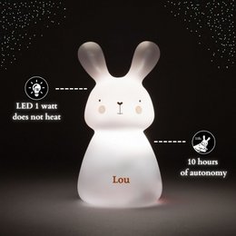 Natlys - Lapin Lou - USB opladning - gul