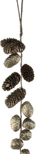 Weihnachtsdeko Girlande - Girlande Long Island | 110cm | Extra lange Weihnachtsgirlande aus Naturmaterialien | Gold