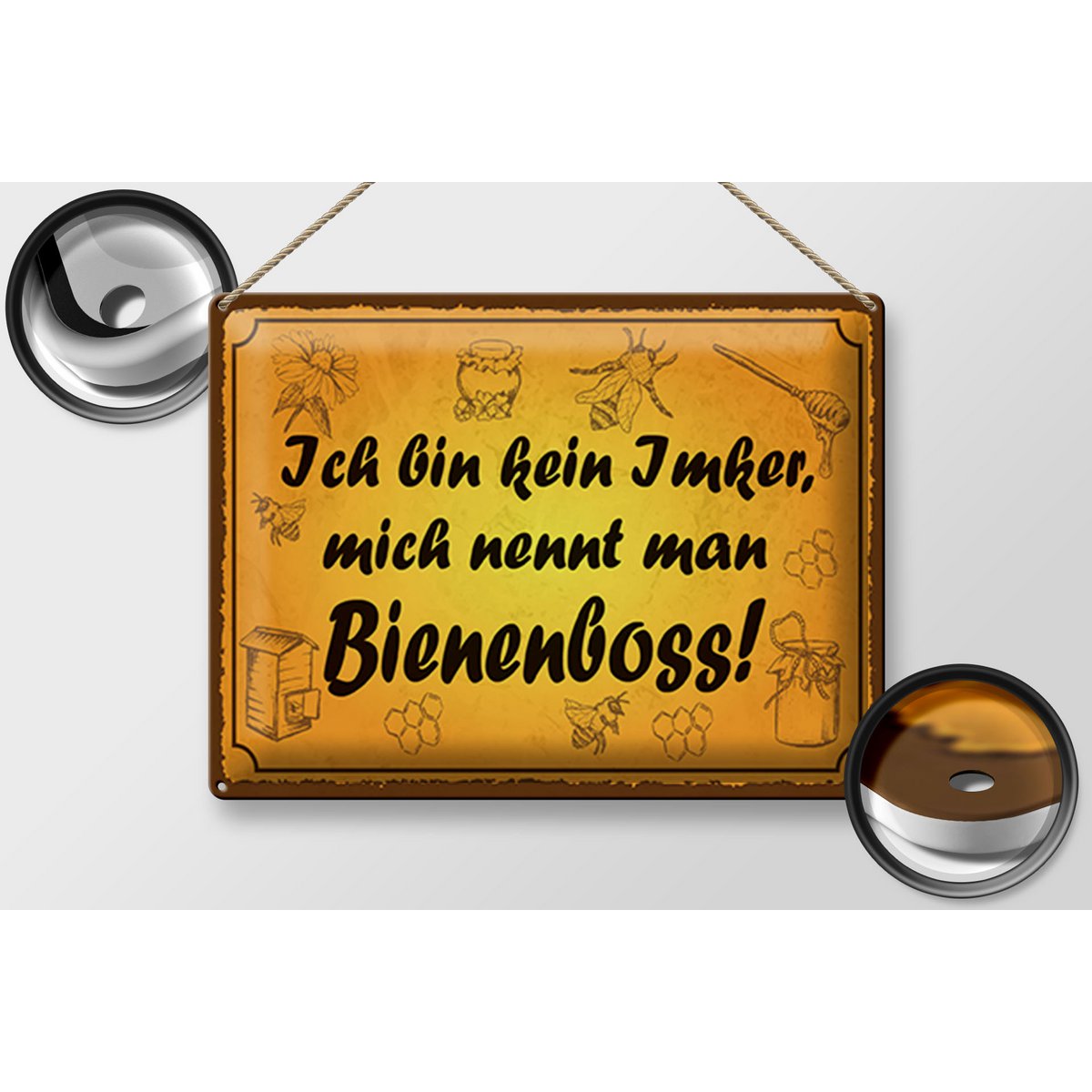 Tin sign saying 40x30cm am not a beekeeper bee boss
