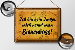 Tin sign saying 40x30cm am not a beekeeper bee boss