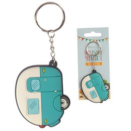 Home is Where You Park It Porte-clés en PVC pour caravane