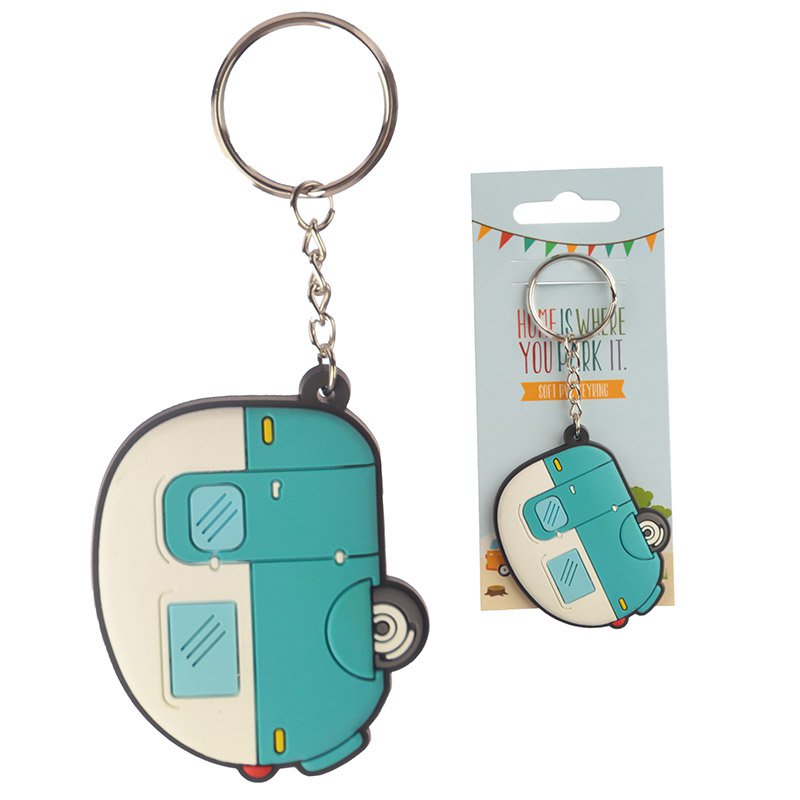 Home is Where You Park It Porte-clés en PVC pour caravane