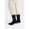 Organic Parrot Socks - Black tennis socks with embroidered parrot