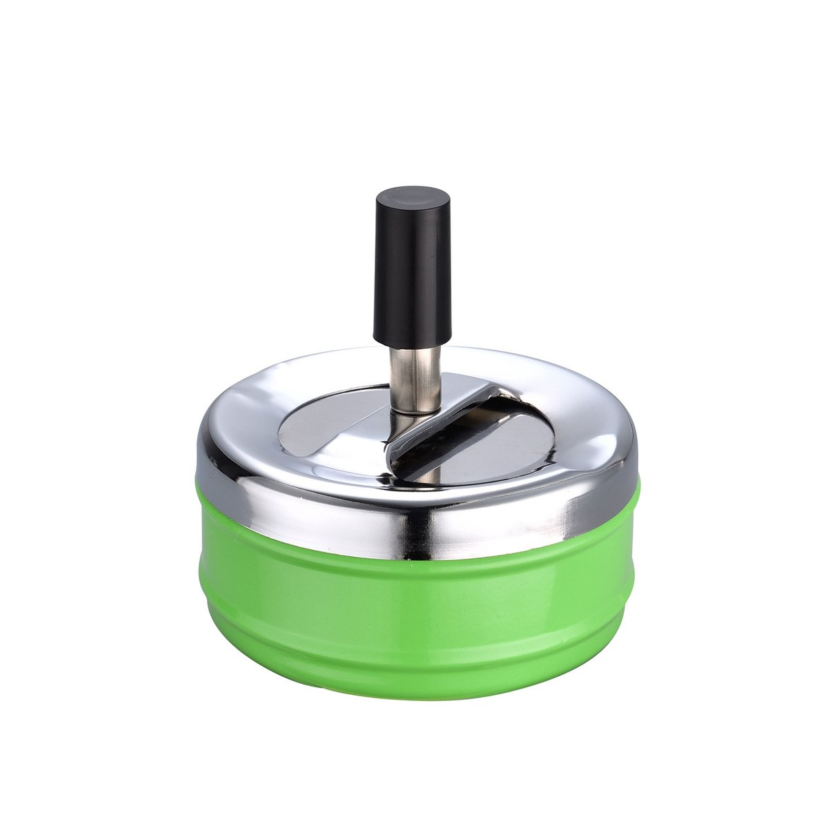 Cendrier poussoir avec couvercle pivotant