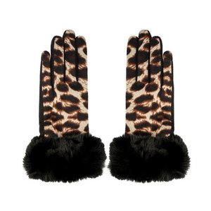 Touchscreen gloves “Soft Leopard”