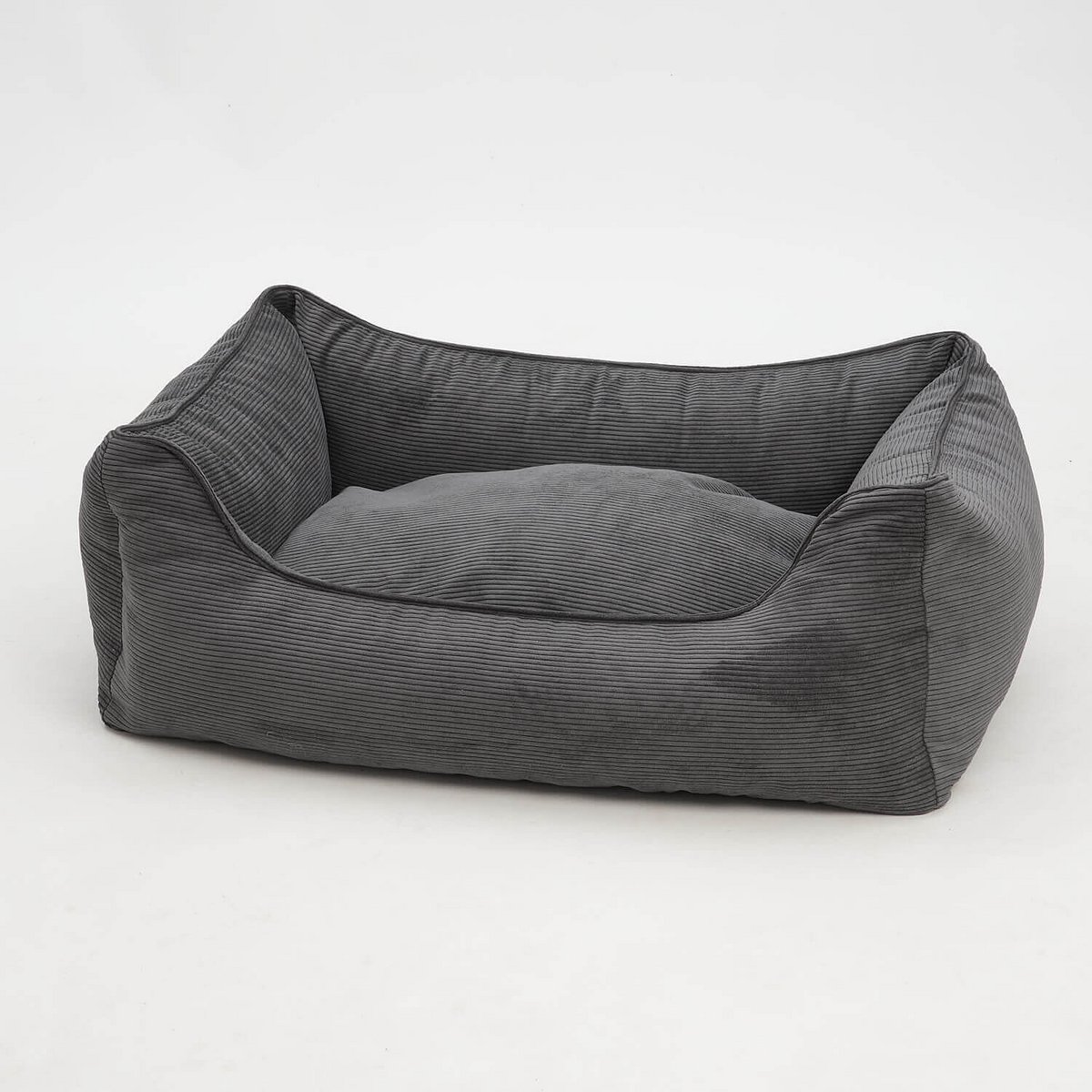 Hundebett Box Bett Chelsea Cord graphit