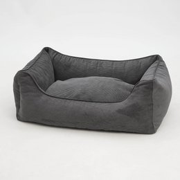 Hundebett Box Bett Chelsea Cord graphit