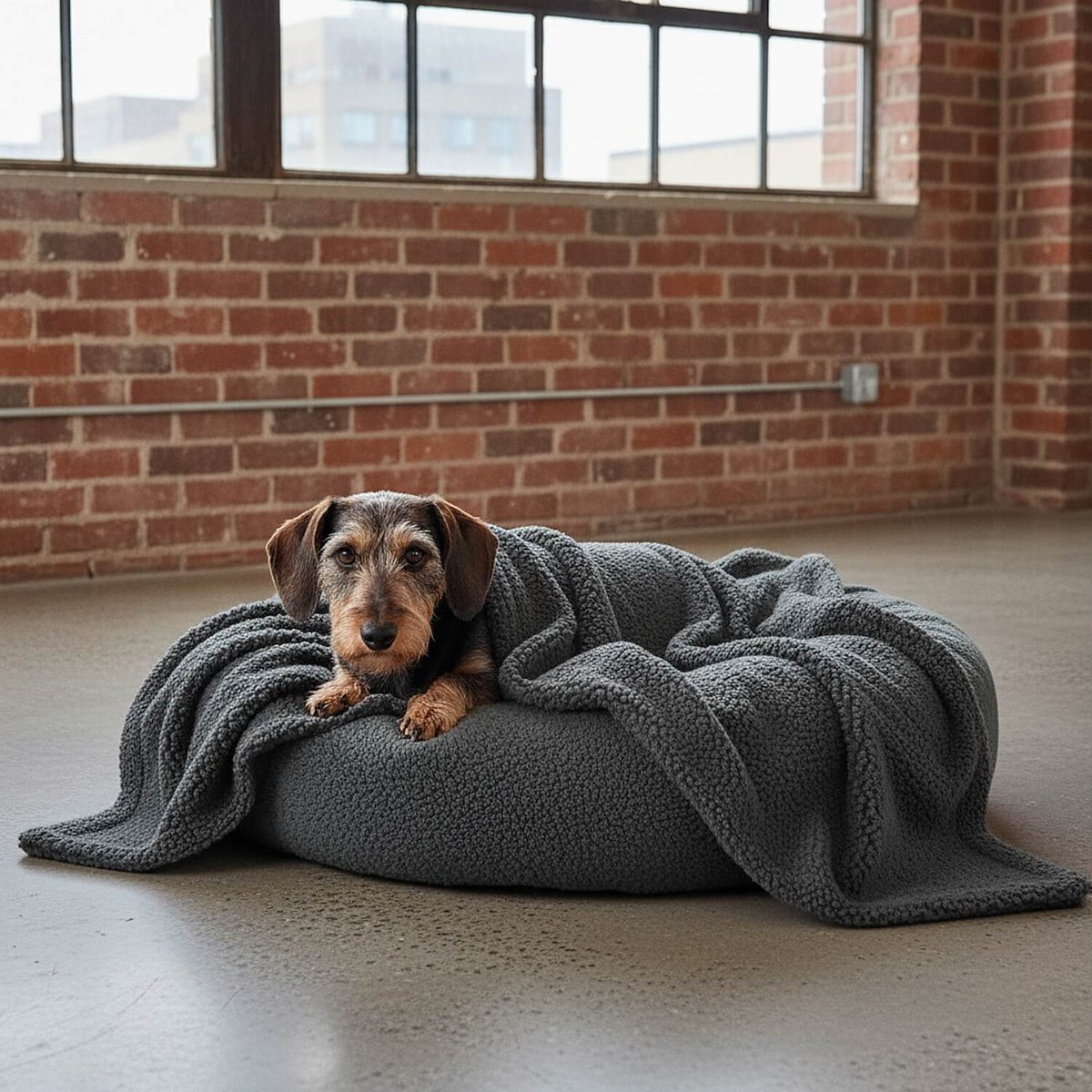 Hundekissen Donut Kuschelnest LOOP Paddy graphit
