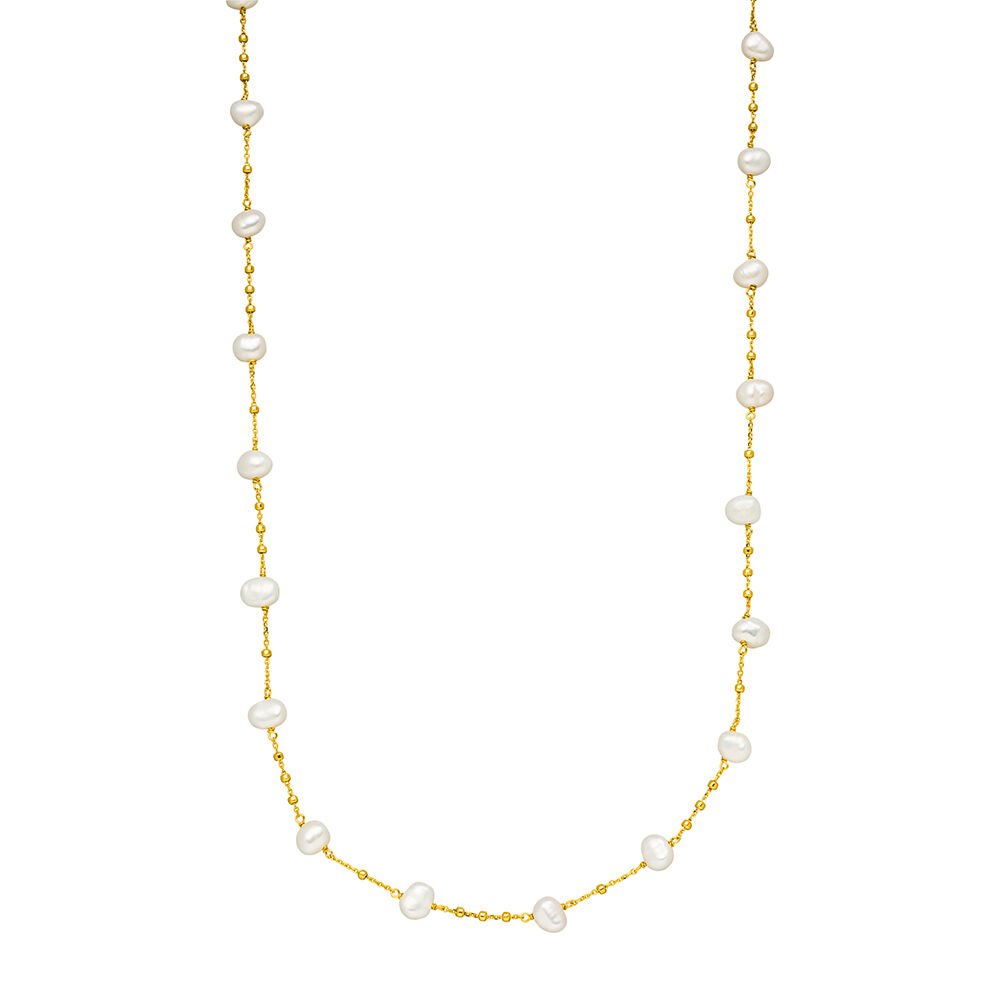 Halskette Perle, Gelbgold