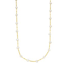 Necklace pearl, yellow gold