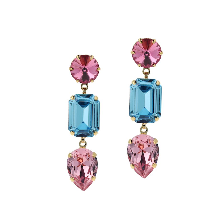 Lady Kate Statement Earrings Aqua