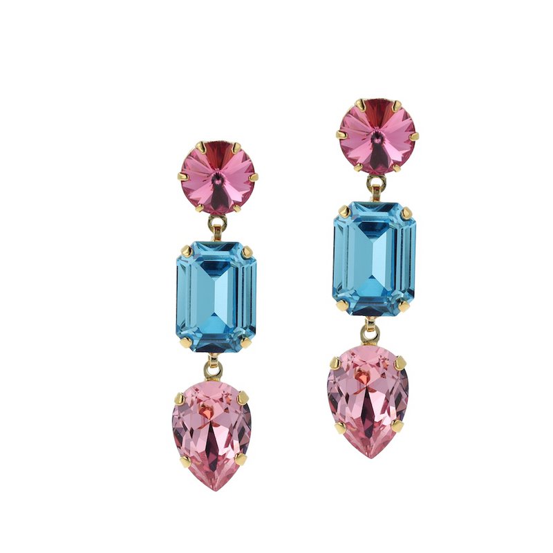 Lady Kate Statement Earrings Aqua