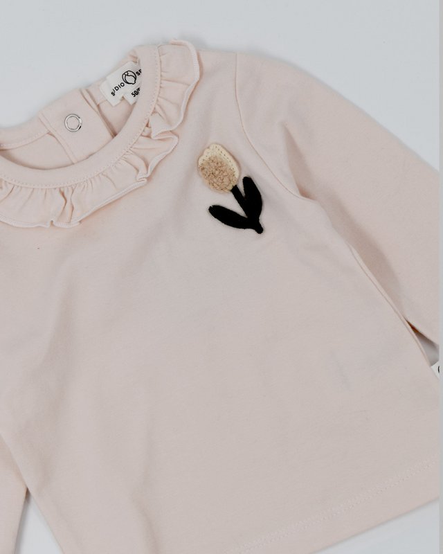 T-shirt in jersey con volant