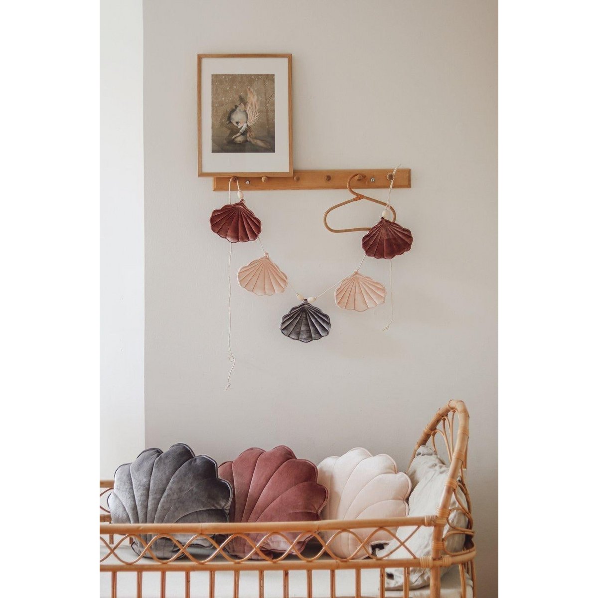 Guirlande Velours « Cosmic Pearl » avec Coquillages