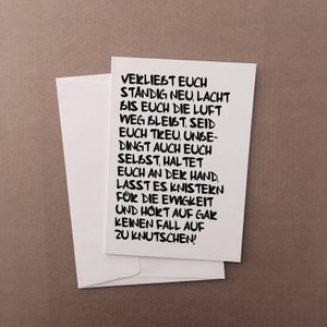 Verliebt euch / Klappkarte