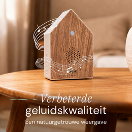 Melodiez Deluxe - Box Incl. Batteries and 5 Natural Bird, Ocean, Cricket and Jungle sounds - Bird Sound House with Sensor