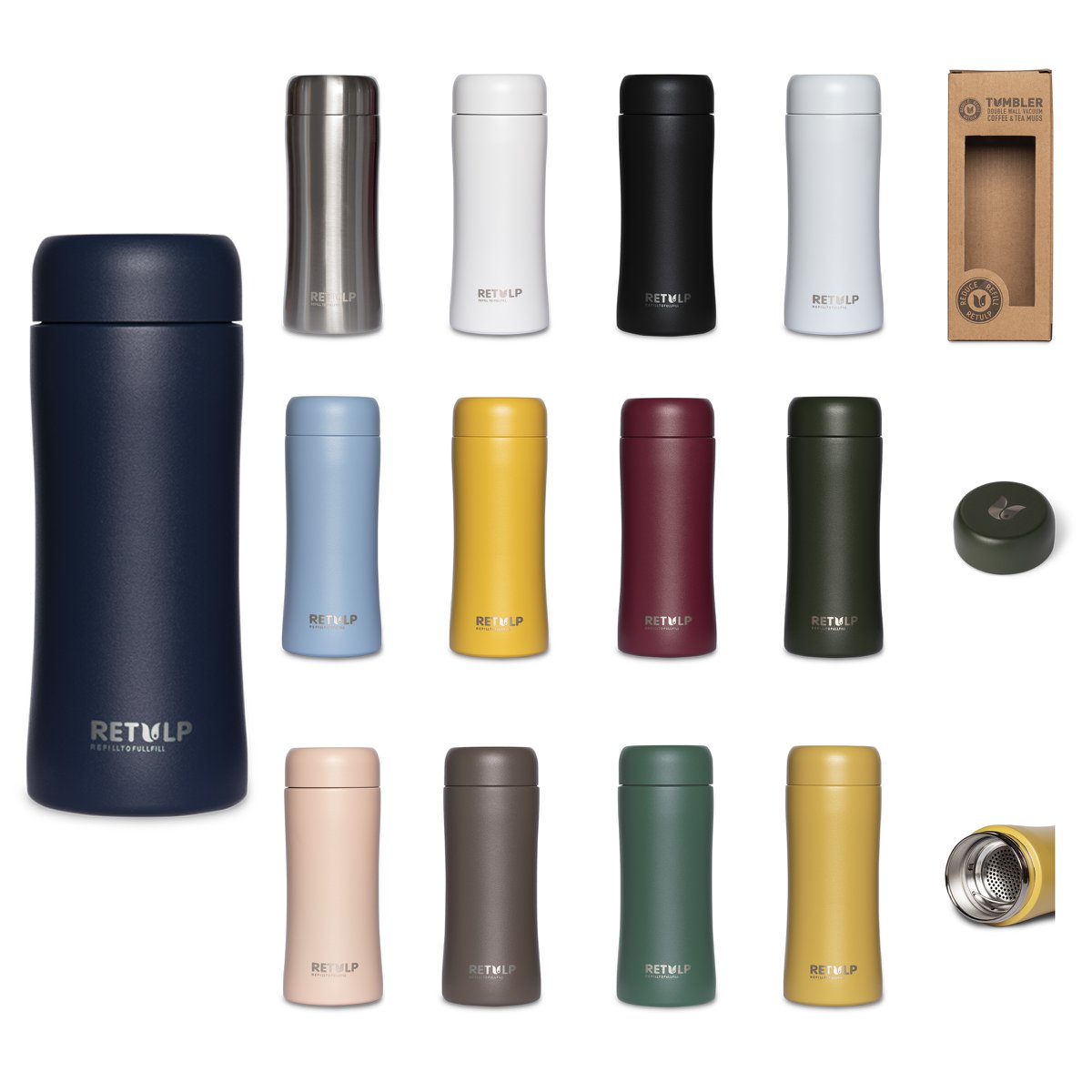 Tumbler Isolierter doppelwandiger Becher Grau 300 ml