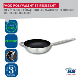 Wokpande med PFAS-fri keramisk belægning 28 cm Bistro Line Elo