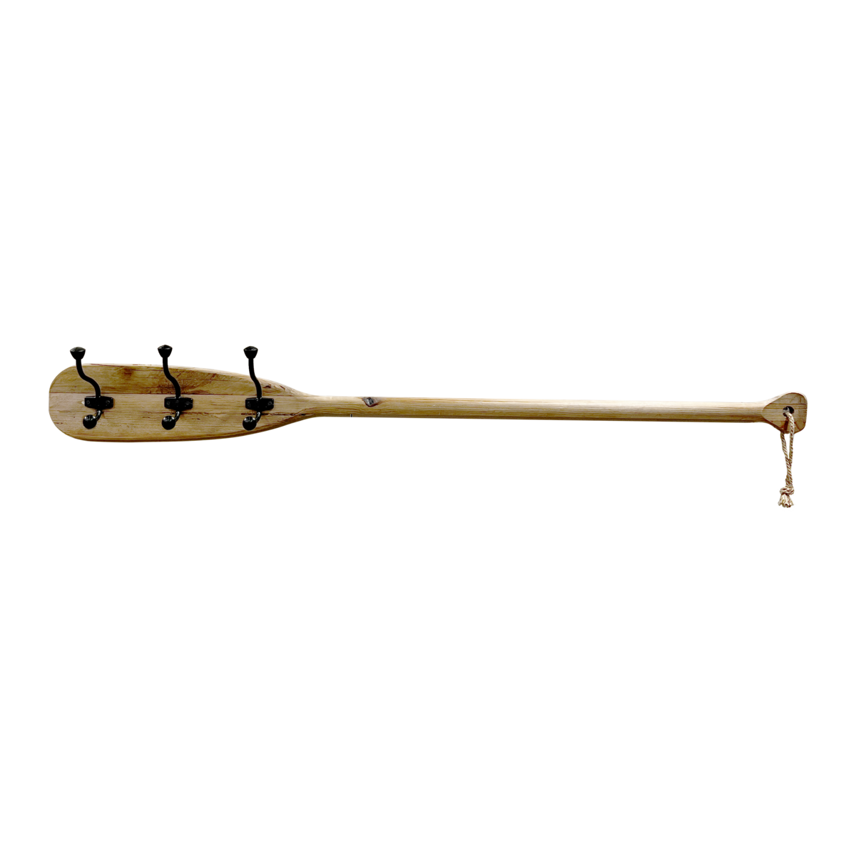 Wooden wall oar with 3 hangers 150 x 11 x 15 h cm