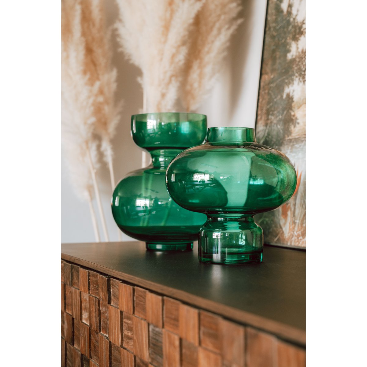 20CM ALFREDO GRØN VASE
