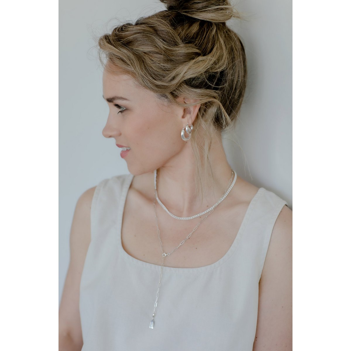 Lola Bold Hoop Earrings - Silver